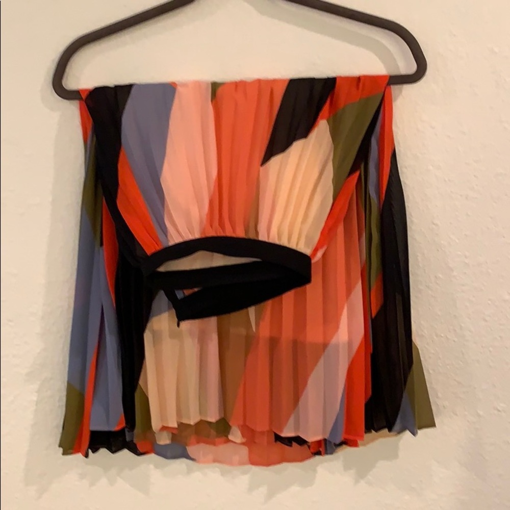 Colorful Anthropologie A-line Accordion Skirt